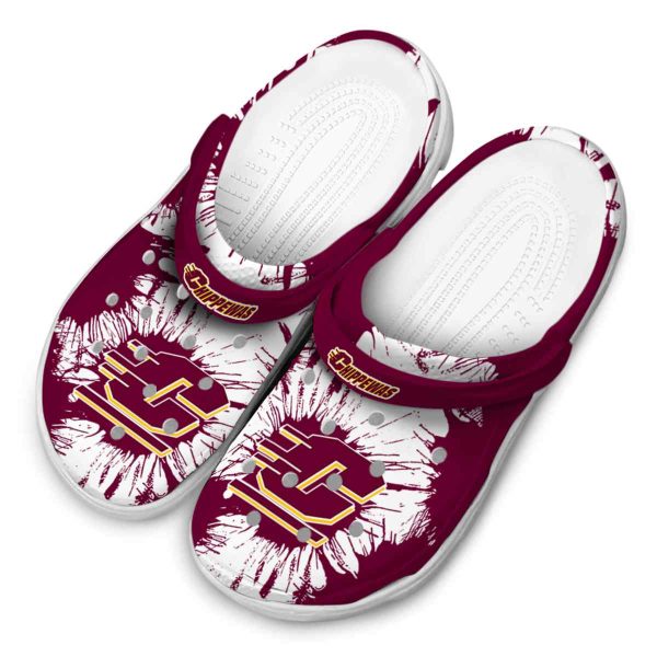 central michigan chippewas splatter graphics clog latest model
