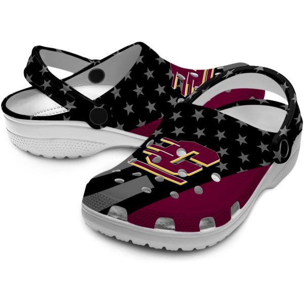 central michigan chippewas stellar stripes theme clog high quality