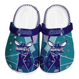 charlotte hornets geometric background clog best selling