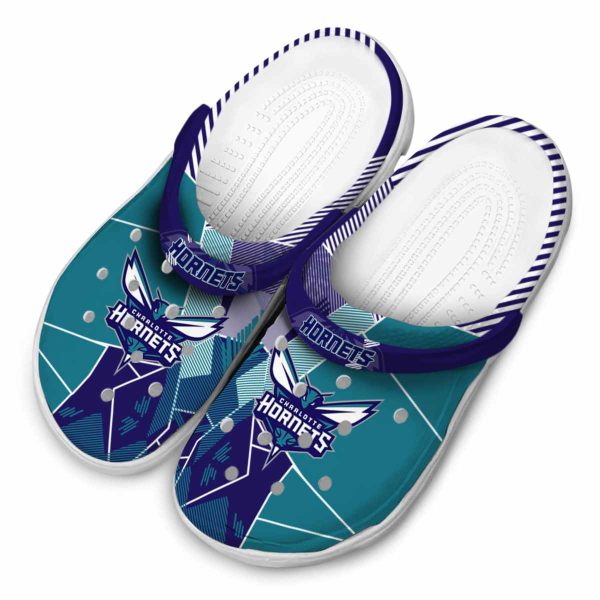 charlotte hornets geometric background clog latest model
