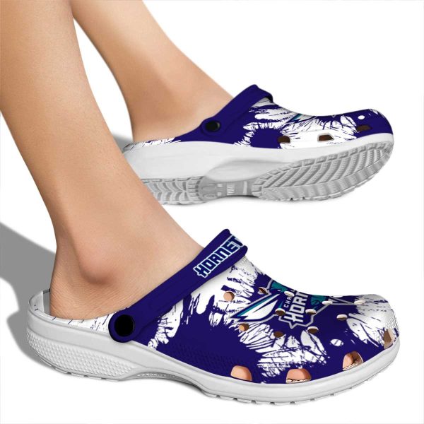 charlotte hornets splatter graphics clog fashion forward