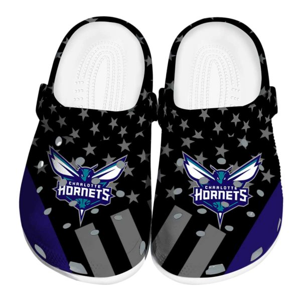 charlotte hornets stellar stripes theme clog best selling