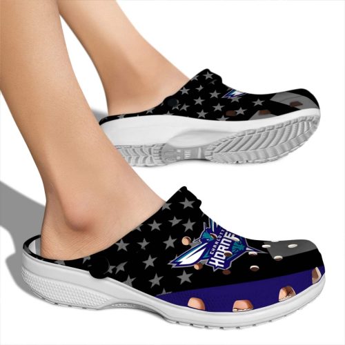 charlotte hornets stellar stripes theme clog fashion forward