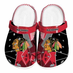 chicago blackhawks geometric background clog best selling