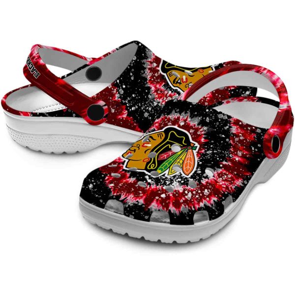 chicago blackhawks radiant burst effect clog high quality