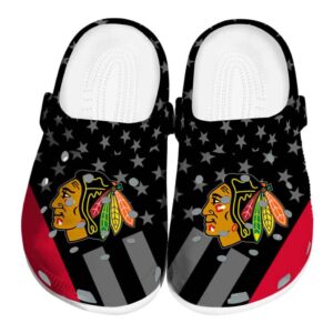 chicago blackhawks stellar stripes theme clog best selling
