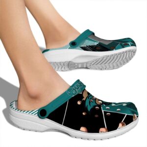 coastal carolina chanticleers geometric background clog fashion forward