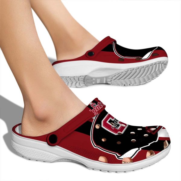 colgate raiders helmet stripes clog fashion forward