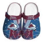 colorado avalanche geometric background clog best selling