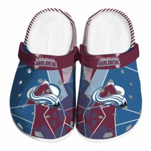 colorado avalanche geometric background clog best selling