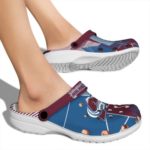 colorado avalanche geometric background clog fashion forward