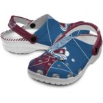 colorado avalanche geometric background clog best selling