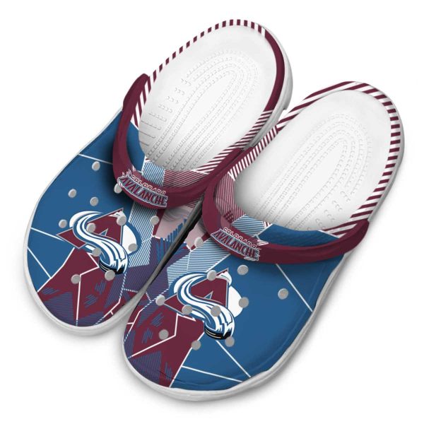 colorado avalanche geometric background clog latest model