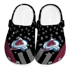 colorado avalanche stellar stripes theme clog best selling
