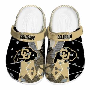 colorado buffaloes geometric background clog best selling