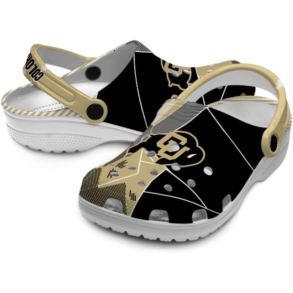 colorado buffaloes geometric background clog high quality