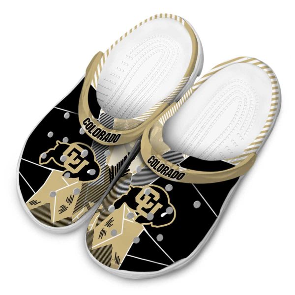 colorado buffaloes geometric background clog latest model
