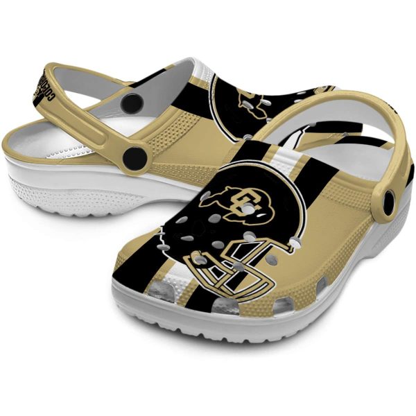 colorado buffaloes helmet stripes clog high quality