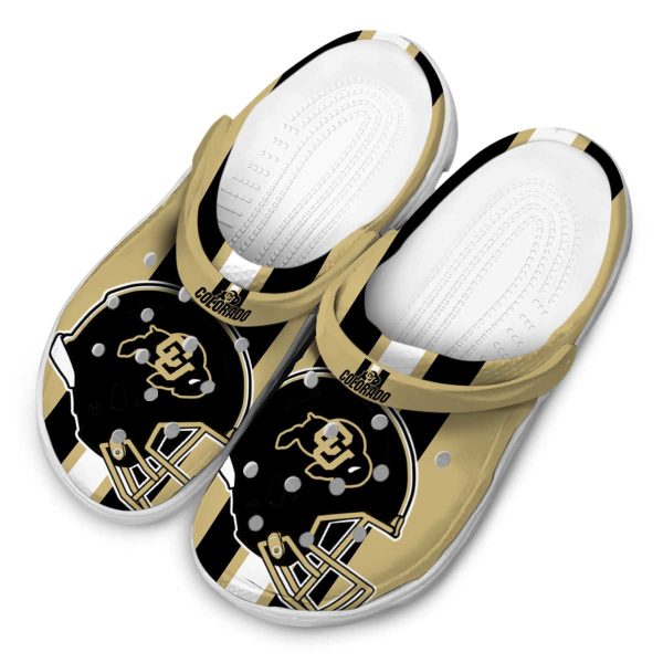colorado buffaloes helmet stripes clog latest model