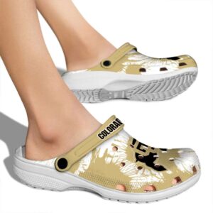 colorado buffaloes splatter graphics clog fashion forward