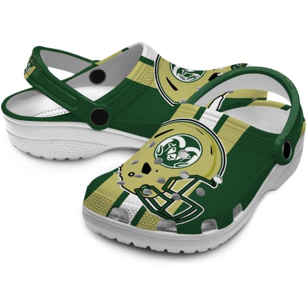 colorado state rams helmet stripes clog high quality