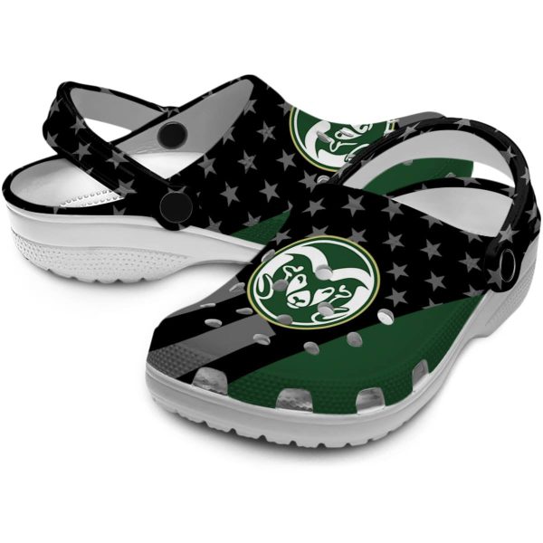 colorado state rams stellar stripes theme clog high quality