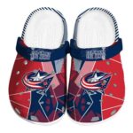 columbus blue jackets geometric background clog best selling