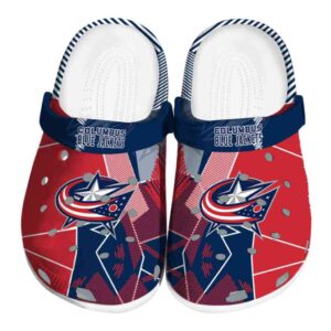 columbus blue jackets geometric background clog best selling