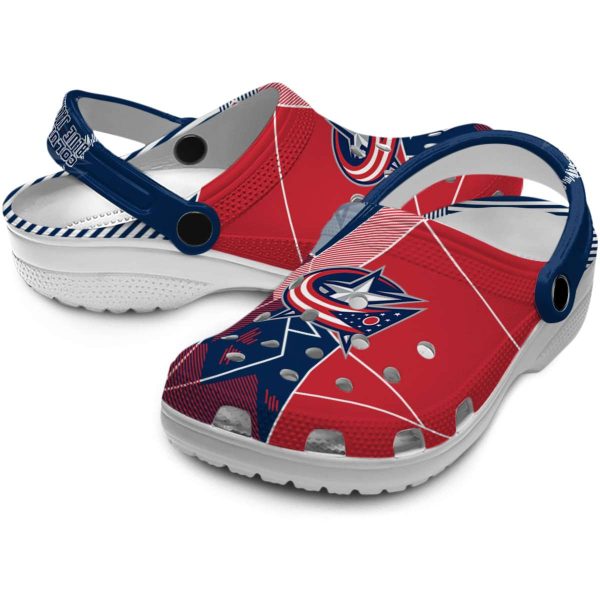 columbus blue jackets geometric background clog high quality