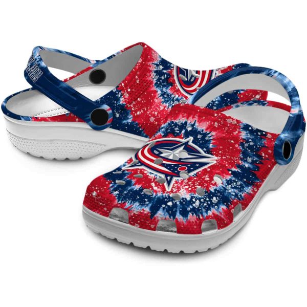 columbus blue jackets radiant burst effect clog high quality