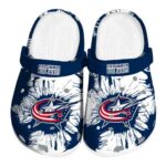 columbus blue jackets splatter graphics clog best selling