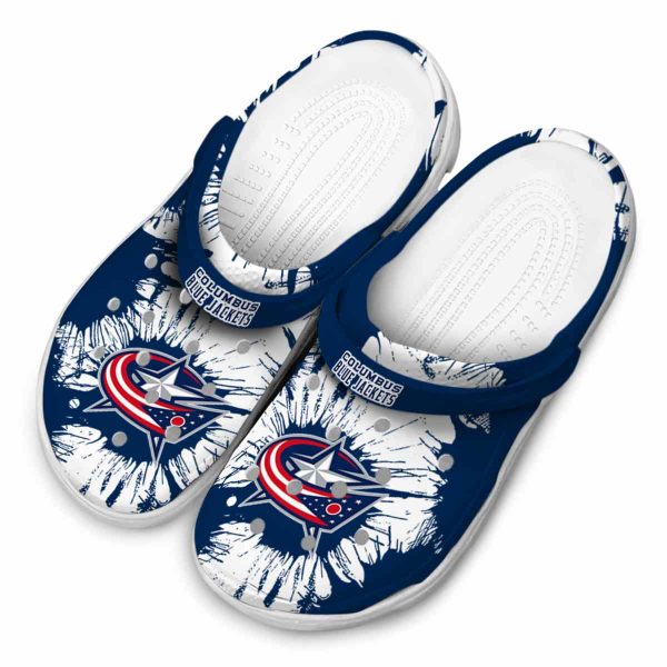 columbus blue jackets splatter graphics clog latest model