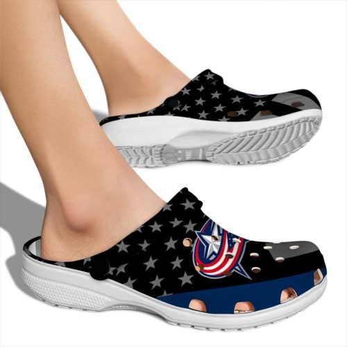 columbus blue jackets stellar stripes theme clog fashion forward