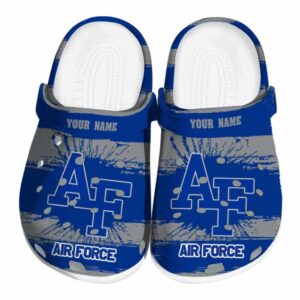 custom air force falcons paint splatter graphics clog best selling