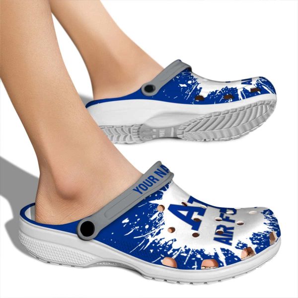 custom air force falcons splash art clog fashion forward
