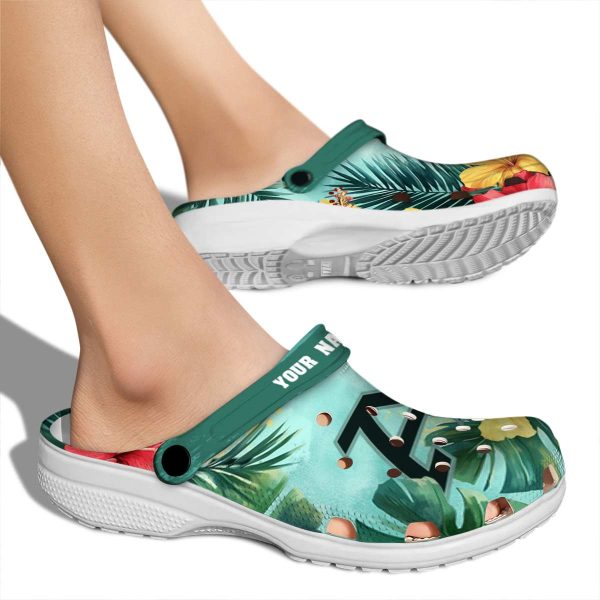 custom akron zips tropical vibes clog fashion forward
