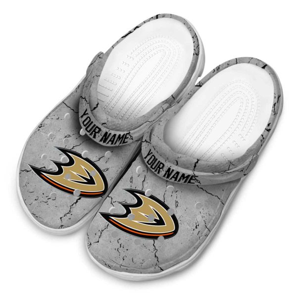 custom anaheim ducks cracked texture clog latest model