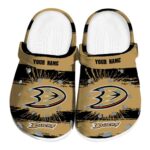 custom anaheim ducks paint splatter graphics clog best selling