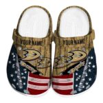 custom anaheim ducks star spangled side pattern clog best selling