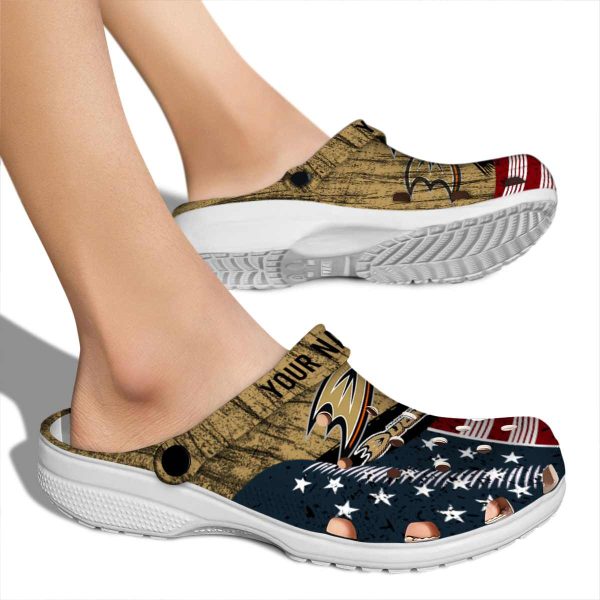 custom anaheim ducks star spangled side pattern clog fashion forward