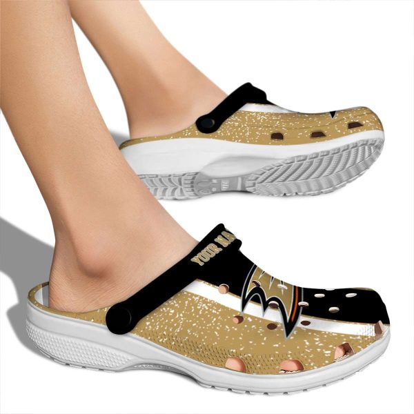 custom anaheim ducks vertical stripes clog fashion forward