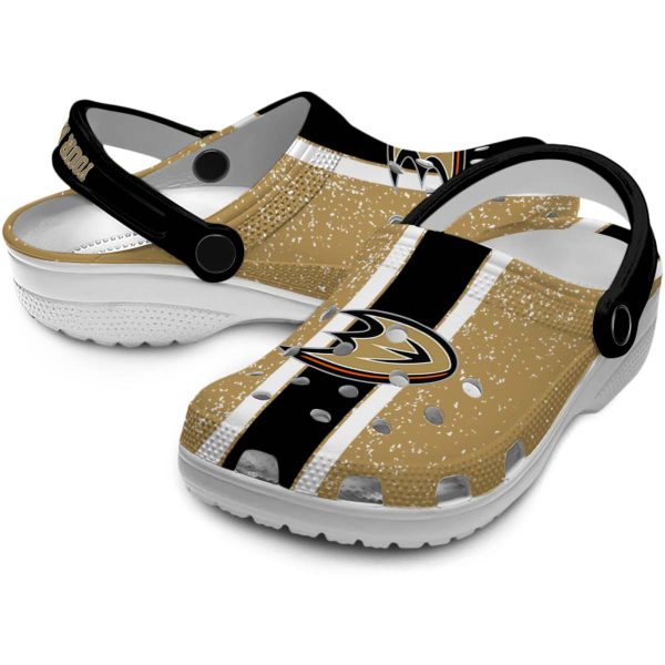 custom anaheim ducks vertical stripes clog high quality