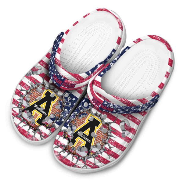 custom appalachian state mountaineers freedom splinter clog latest model