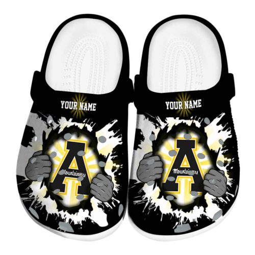 custom appalachian state mountaineers gripping hand clog best selling