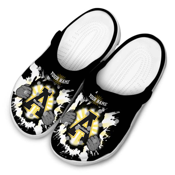 custom appalachian state mountaineers gripping hand clog latest model