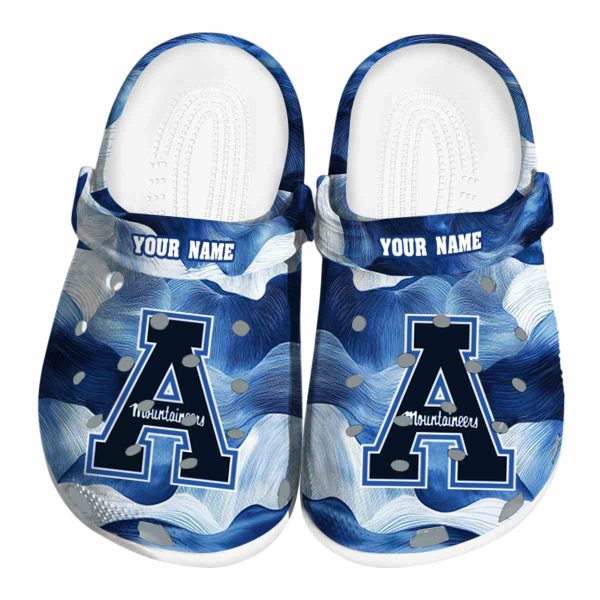 custom appalachian state mountaineers ocean waves clog best selling