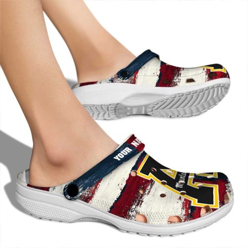 custom appalachian state mountaineers patriotic stripes clog fashion forward