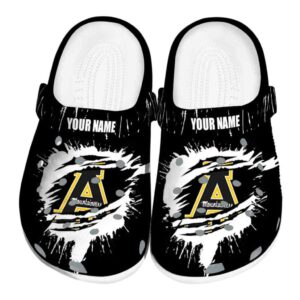 custom appalachian state mountaineers splash motif background clog best selling