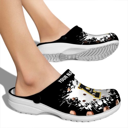 custom appalachian state mountaineers splatter background clog fashion forward