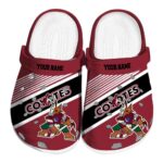 custom arizona coyotes vibrant dual tone clog best selling